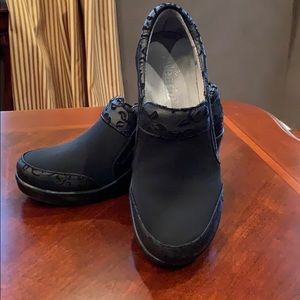 7 37 Black Alegria floral shoes